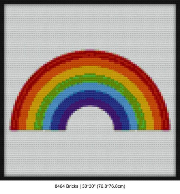 Rainbow diy bricks art