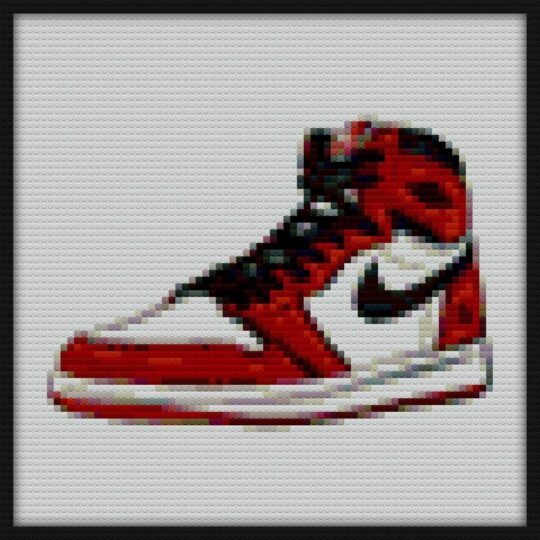 Air Jordan 1 NIKE Bricks Art | Compatible with LEGO-style bricks | Pixel Brick Art