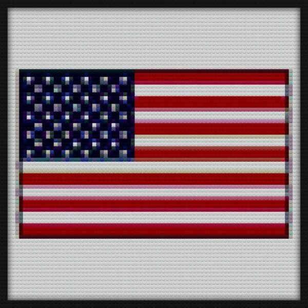 American flag Bricks Art