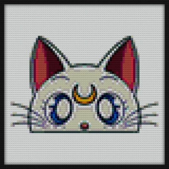 Artemis from Sailor Moon Bricks Art