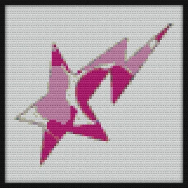 bapesta pink logo diy bricks art