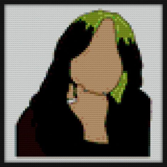 Billie Eilish Bricks Art | Compatible with LEGO-style bricks | Pixel Brick Art