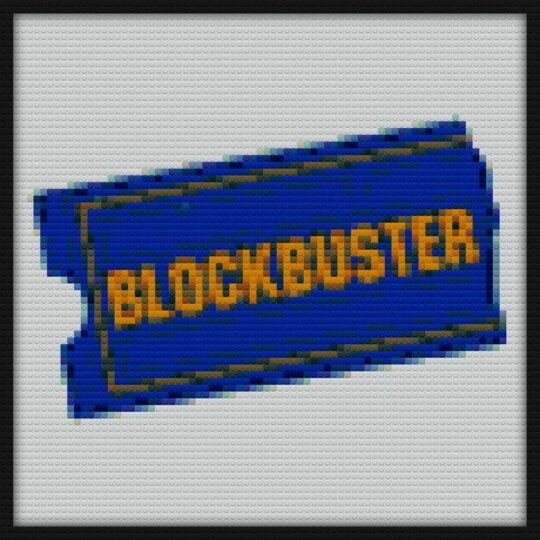 Blockbuster Video Logo Bricks Art