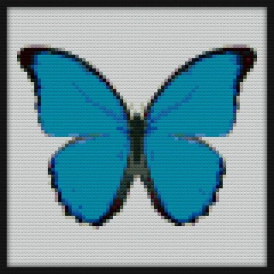 Blue Morpho Butterfly Art Bricks Art