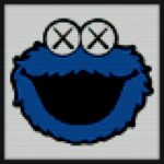 blue the laught mosaic art