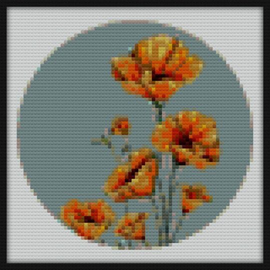 California Poppies Bricks Art