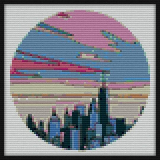 City sunset Bricks Art | Compatible with LEGO-style bricks | Pixel Brick Art