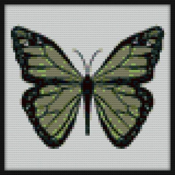 cute dainty sage green indie butterfly Bricks Art