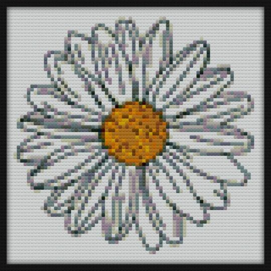 Daisy Bricks Art | Compatible with LEGO-style bricks | Pixel Brick Art