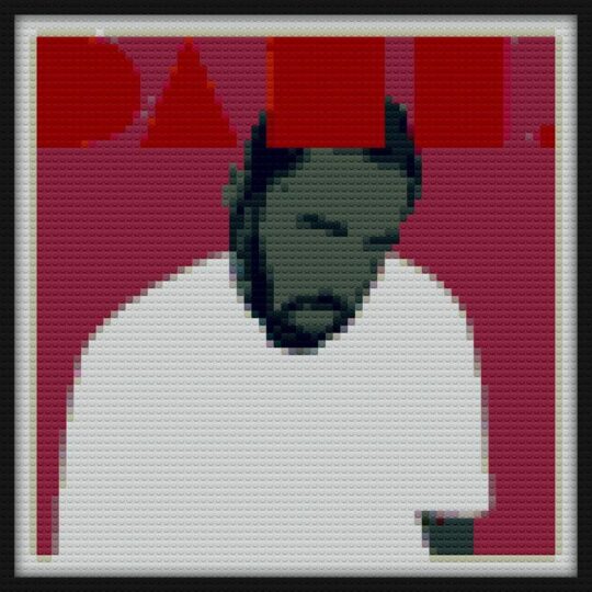 damn minimal album cover Bricks Art | Compatible with LEGO-style bricks | Pixel Brick Art