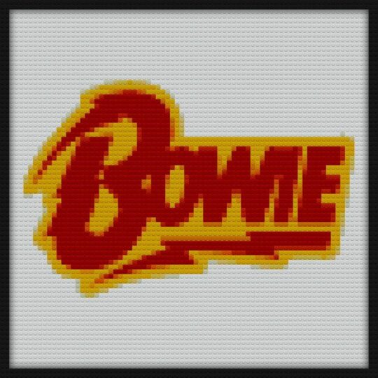 David Bowie Bricks Art | Compatible with LEGO-style bricks | Pixel Brick Art