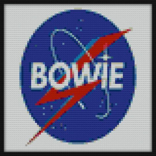 David Bowie NASA Funny Men _amp_ Women Bricks Art | Compatible with LEGO-style bricks | Pixel Brick Art