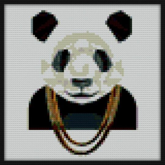 Desiigner Panda Bricks Art | Compatible with LEGO-style bricks | Pixel Brick Art