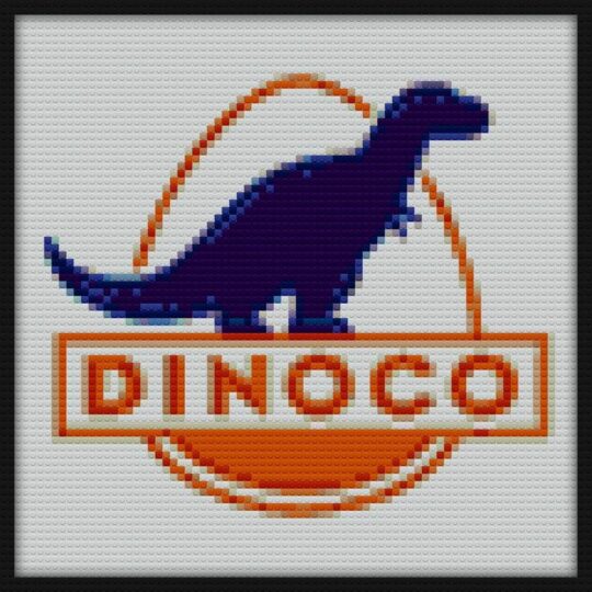 Dinoco Cars Bricks Art | Compatible with LEGO-style bricks | Pixel Brick Art