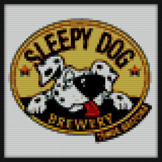 Dog Brewery Logo Bricks Art | Compatible with LEGO-style bricks | Pixel Brick Art