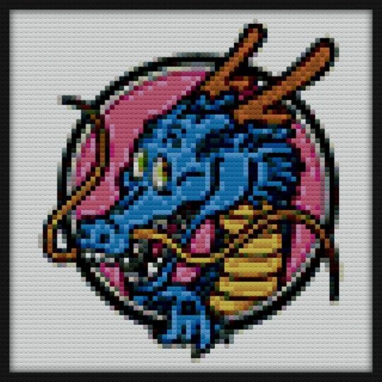 dragon Bricks Art | Compatible with LEGO-style bricks | Pixel Brick Art