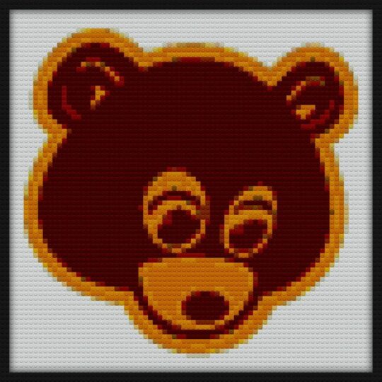 Dropout Bear Bricks Art | Compatible with LEGO-style bricks | Pixel Brick Art