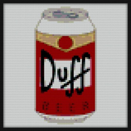 duff beer Bricks Art | Compatible with LEGO-style bricks | Pixel Brick Art