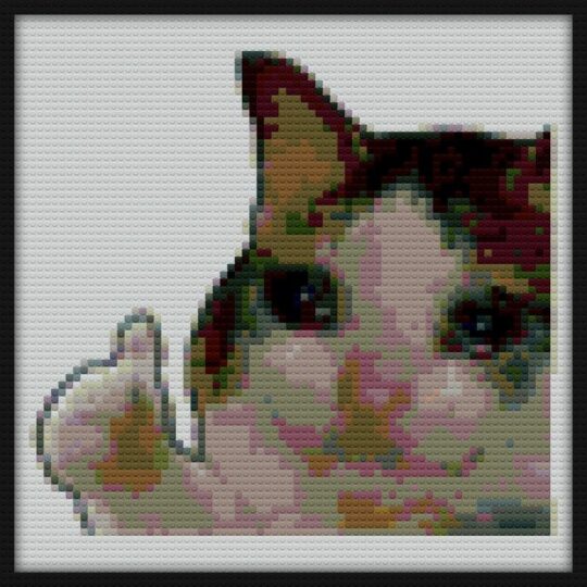 Everything s good cat Bricks Art | Compatible with LEGO-style bricks | Pixel Brick Art