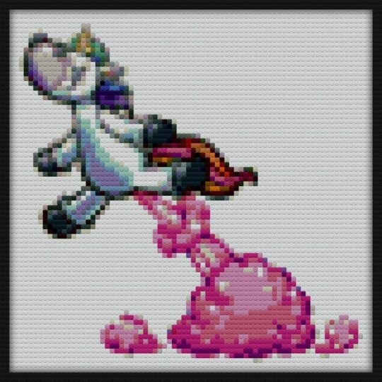 Farting unicorn Bricks Art | Compatible with LEGO-style bricks | Pixel Brick Art