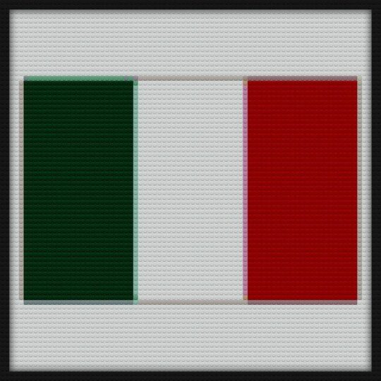 Flag of Italy Bricks Art | Compatible with LEGO-style bricks | Pixel Brick Art