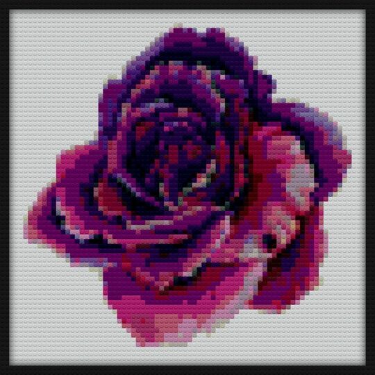 Flower Bricks Art | Compatible with LEGO-style bricks | Pixel Brick Art