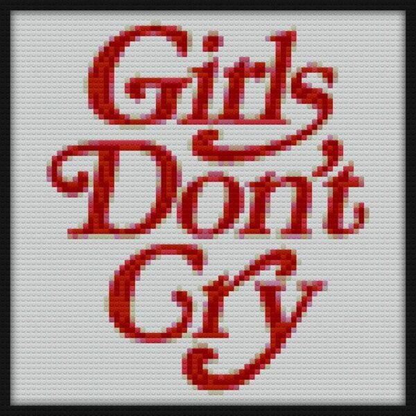 Girls Don t Cry brick block art
