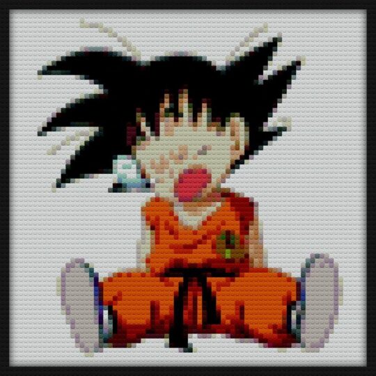 Goku Bricks Art | Compatible with LEGO-style bricks | Pixel Brick Art