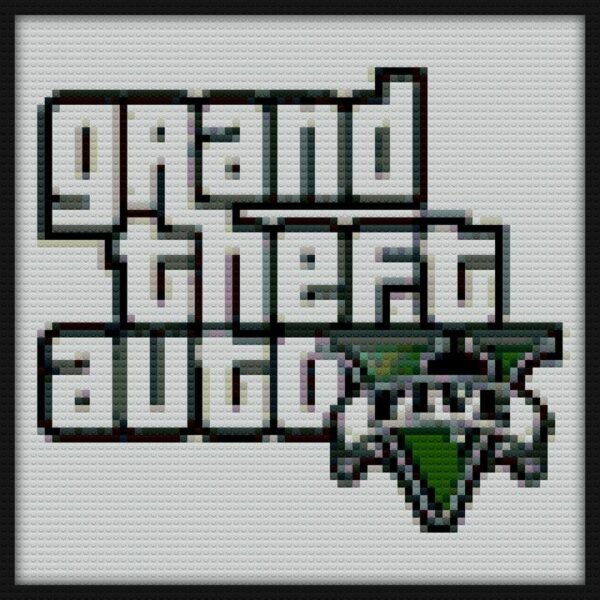 Grand Theft Auto Logo GTA V Bricks Art