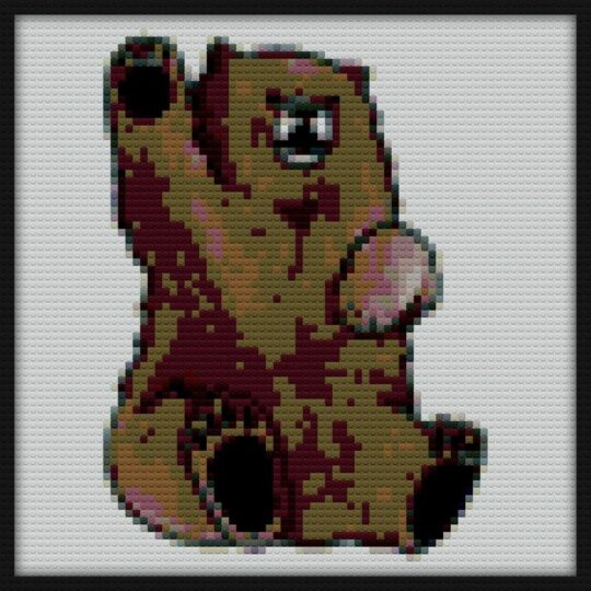 Grizzly Bear Bricks Art | Compatible with LEGO-style bricks | Pixel Brick Art