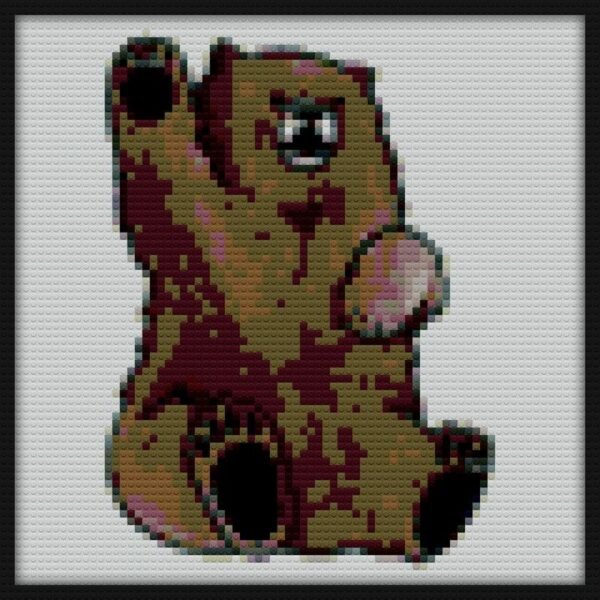 Grizzly Bear Bricks Art