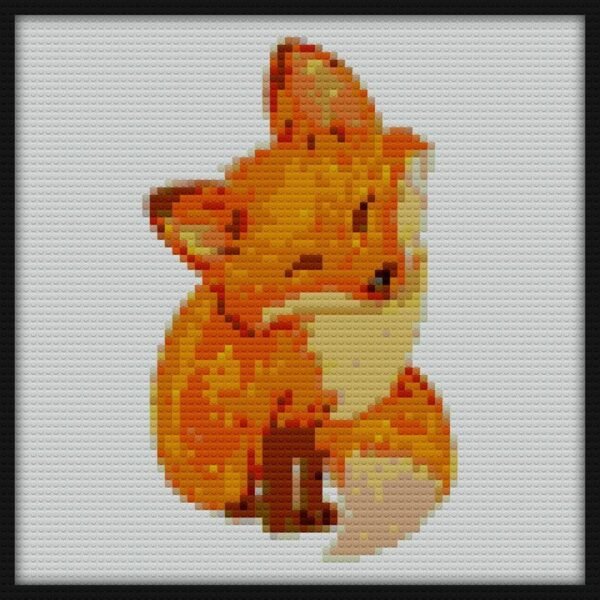 Happy Fox Bricks Art
