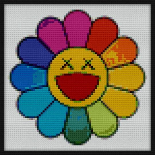 Happy Smile Bricks Art | Compatible with LEGO-style bricks | Pixel Brick Art