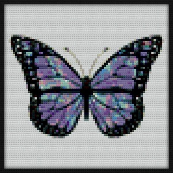 Holographic Butterfly Bricks Art