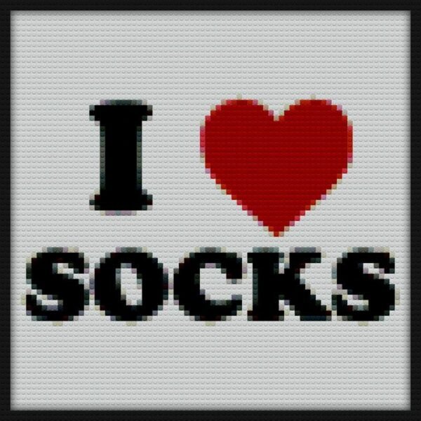i love socks Bricks Art