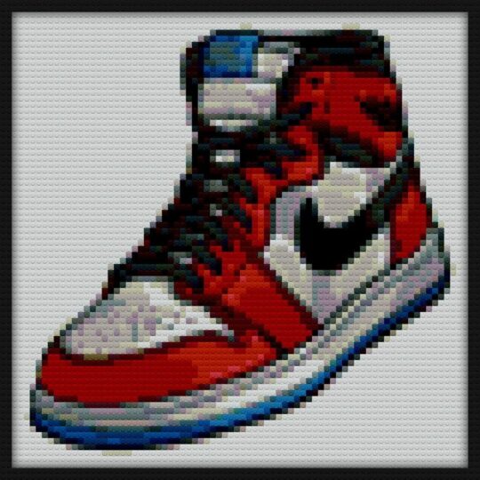 JORDAN 1 HIGH OG SPIDER ORIGIN Bricks Art | Compatible with LEGO-style bricks | Pixel Brick Art