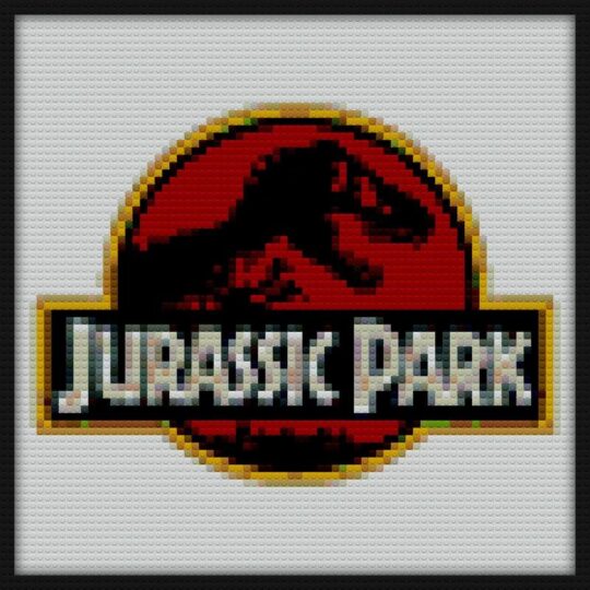 Jurrasic Park Bricks Art | Compatible with LEGO-style bricks | Pixel Brick Art