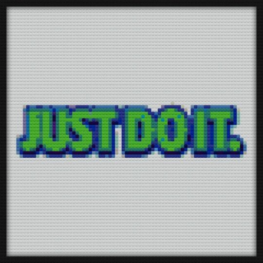 Just do it streetwear Bricks Art | Compatible with LEGO-style bricks | Pixel Brick Art