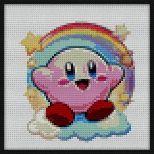 Kirby Bricks Art | Compatible with LEGO-style bricks | Pixel Brick Art