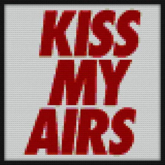 Kiss My Airs BRED Bricks Art | Compatible with LEGO-style bricks | Pixel Brick Art