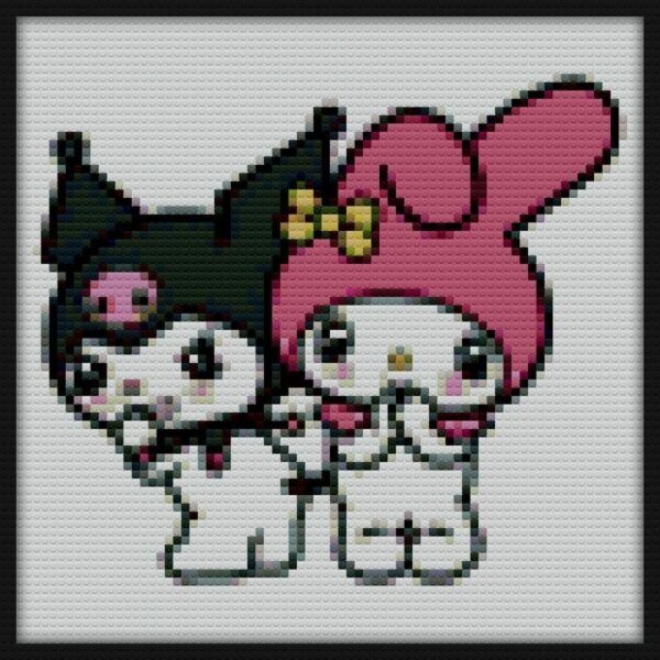 Kuromi and My Melody diy mosaic