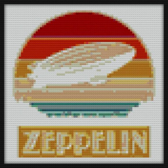 Led Zepelin Bricks Art | Compatible with LEGO-style bricks | Pixel Brick Art