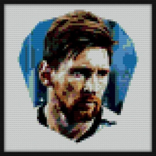 Lionel Messi mosaic wall art