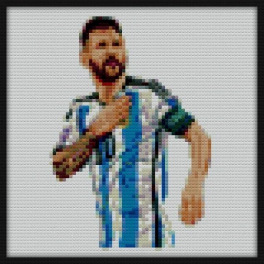 Lionel Messi mosaic blocks