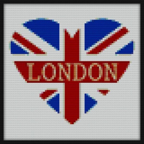 London sticker mosaic art