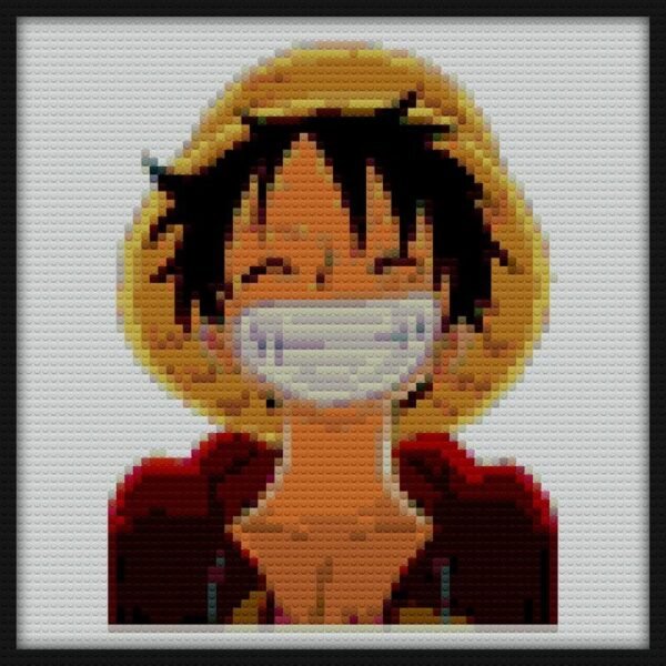 Luffy smile Bricks Art