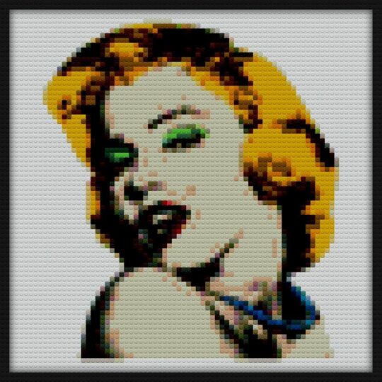 marilyn Bricks Art | Compatible with LEGO-style bricks | Pixel Brick Art