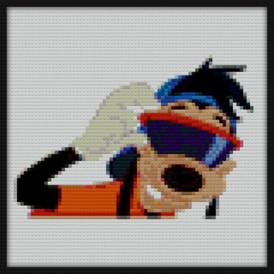 Max Goof from A Goofy Movie Bricks Art | Compatible with LEGO-style bricks | Pixel Brick Art