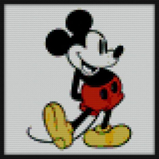 mickeymouse Bricks Art | Compatible with LEGO-style bricks | Pixel Brick Art