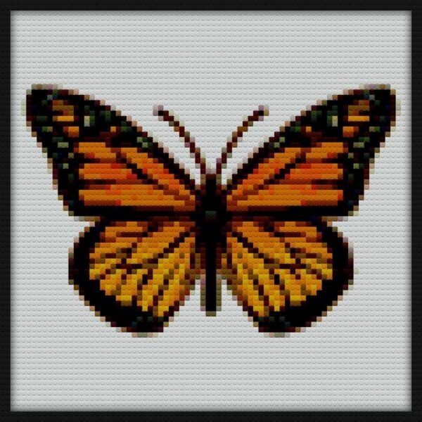 Monarch Butterfly Bricks Art